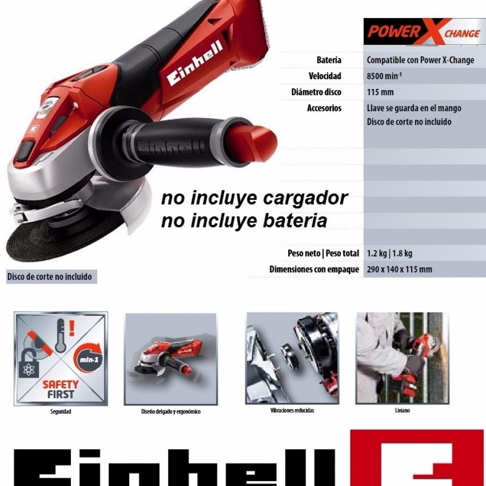 amoladora-angular-inalambrica-recargable-lithium-18v-marca-einhell-te-ag-18li