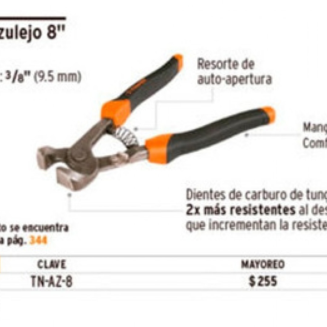 Tenaza Para Cerámicos Y Azulejos Con Mordazas De Carburo De Tungsteno ...